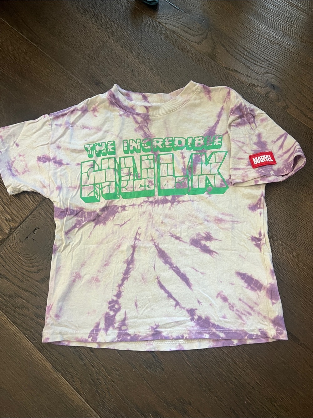 Cotton On Marvel Tie-Dye Incredible Hulk Graphic Tee - Purple Green